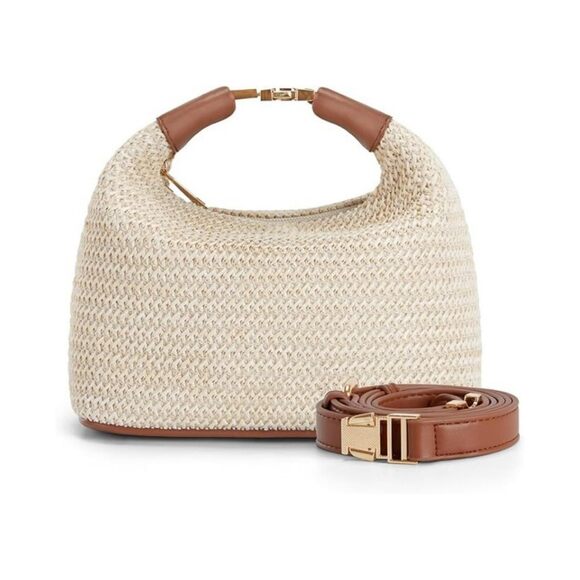 Handbags - 2880 Straw Crossbody Bag , Summer Raffia Handbag Top Handle Woven Tote
